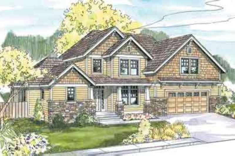 Dream House Plan - Craftsman Exterior - Front Elevation Plan #124-567
