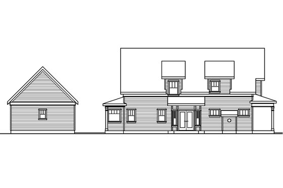 Exterior - Other Elevation for Country House Plan #124-682 - 3 bed, 2.5 bath