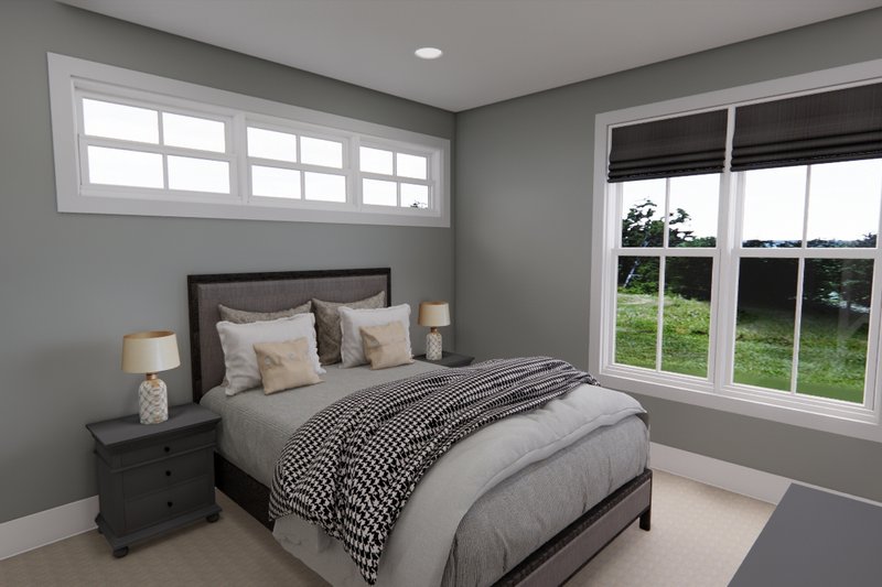 House Blueprint - Interior - Bedroom 3 for Farmhouse House Plan #51-1227 - 4 bed, 2 bath