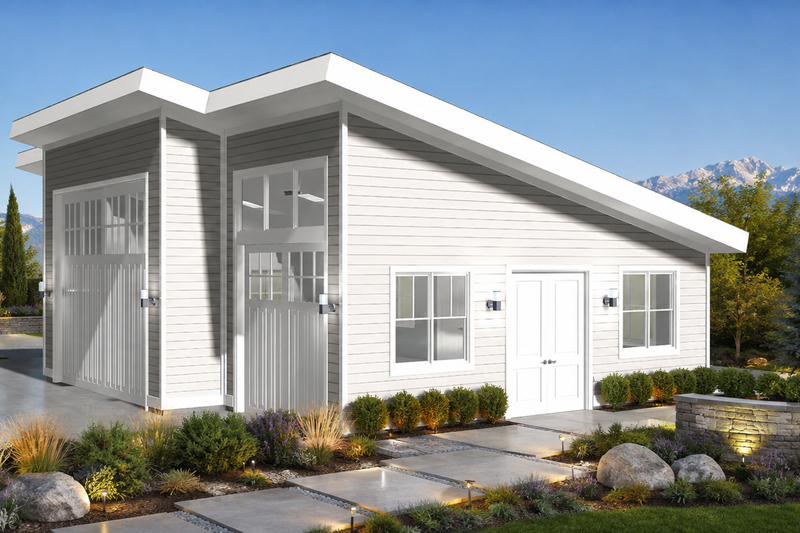 Home Plan - Exterior - Front Elevation 5 for Modern House Plan #1060-501, 0 bath