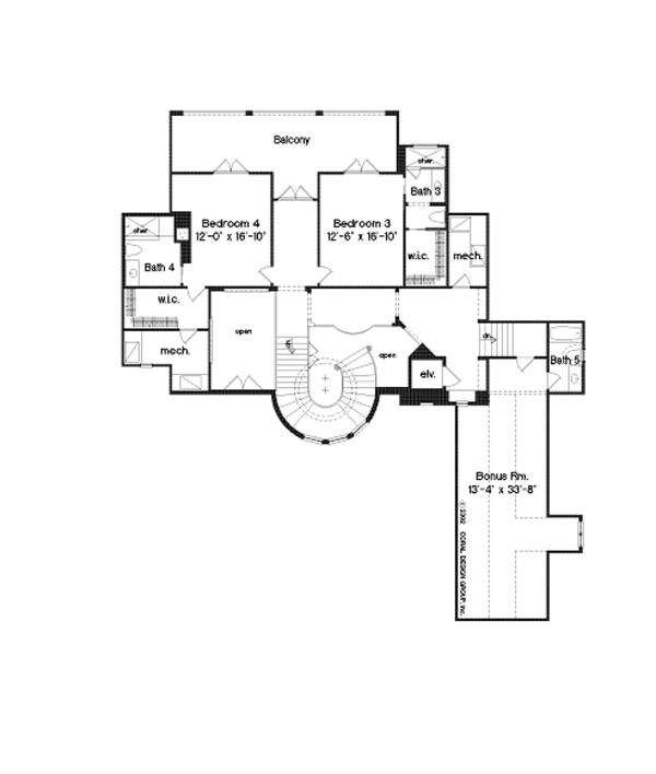 European Floor Plan - Upper Floor Plan #135-139