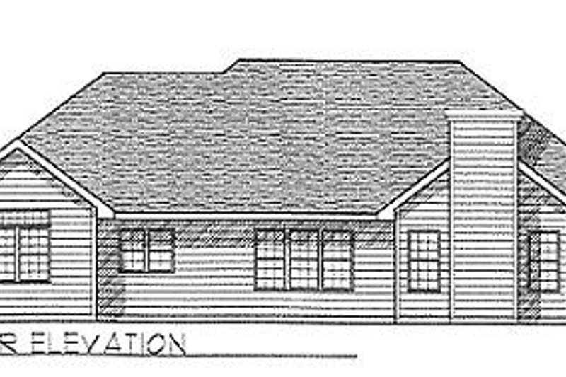 House Plan Design - Exterior - Rear Elevation for Traditional House Plan #70-304 - 3 bed, 2.5 bath