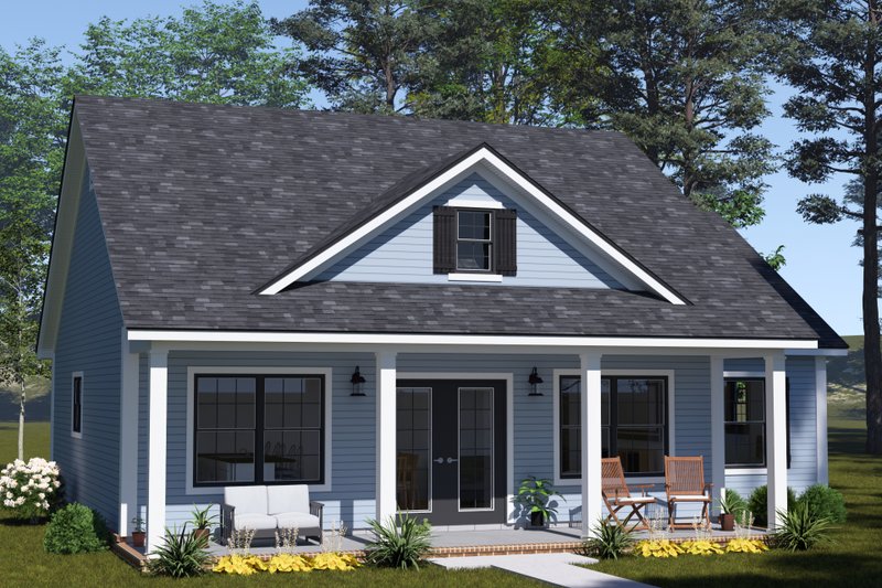 House Plan Design - Exterior - Other Elevation 3 for Cottage House Plan #513-2373 - 3 bed, 2 bath