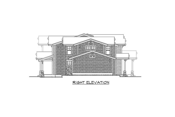 Exterior - Other Elevation 3 for Craftsman House Plan #132-164 - 4 bed, 3.5 bath