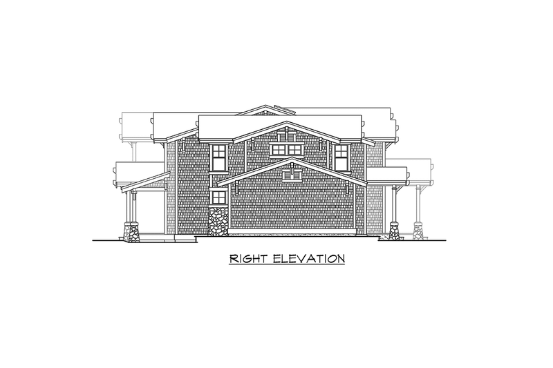 Dream House Plan - Exterior - Other Elevation 3 for Craftsman House Plan #132-164 - 4 bed, 3.5 bath