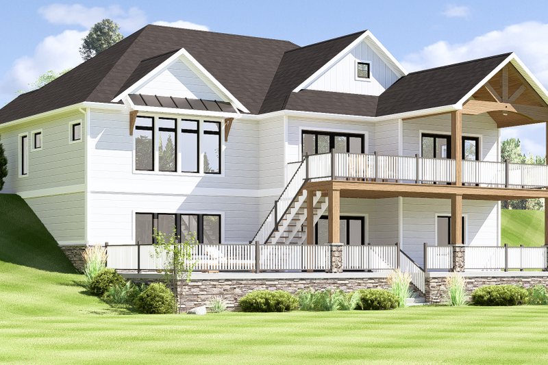 Home Plan - Exterior - Rear Elevation 1 for Country House Plan #1064-368 - 2 bed, 2 bath