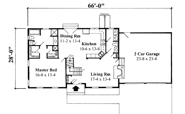 Colonial Floor Plan - Main Floor Plan #75-176