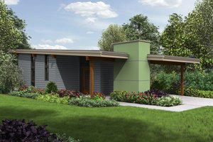 Contemporary Exterior - Front Elevation Plan #48-685