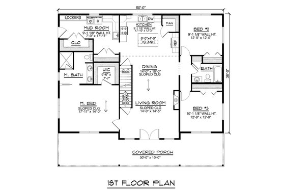 Floor Plan - Main Floor 1 for Contemporary House Plan #1064-290 - 3 bed, 2 bath
