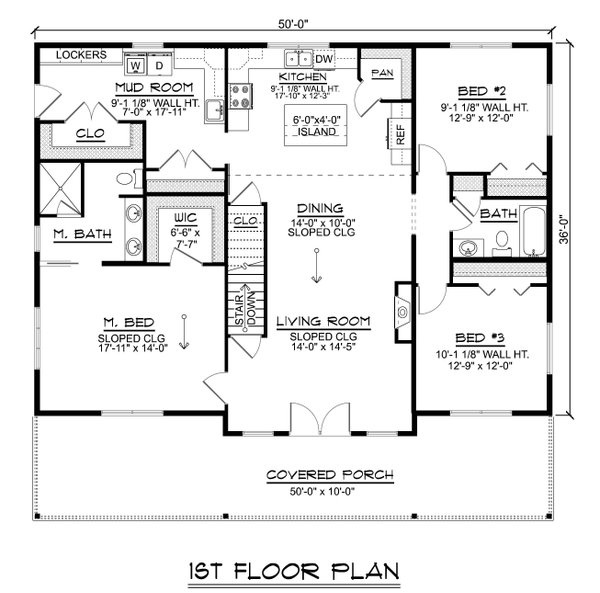 Contemporary Floor Plan - Main Floor Plan #1064-290