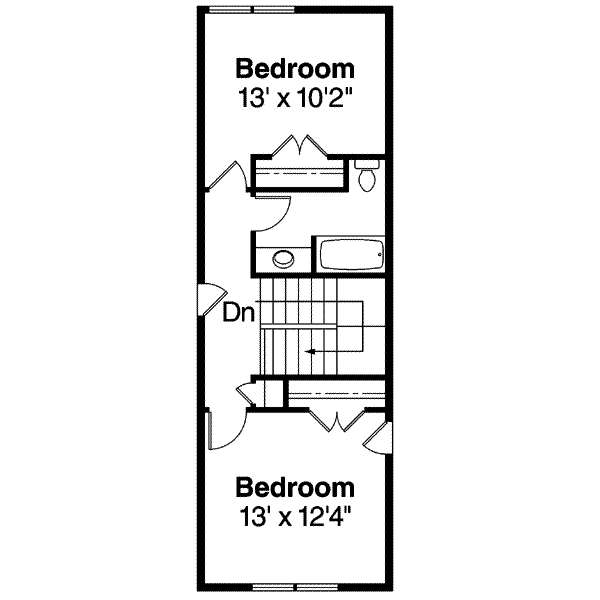 Craftsman Floor Plan - Upper Floor Plan #124-611