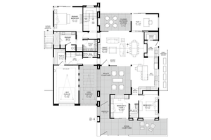 Floor Plan - Main Floor for Modern House Plan #1087-1 - 4 bed, 3.5 bath