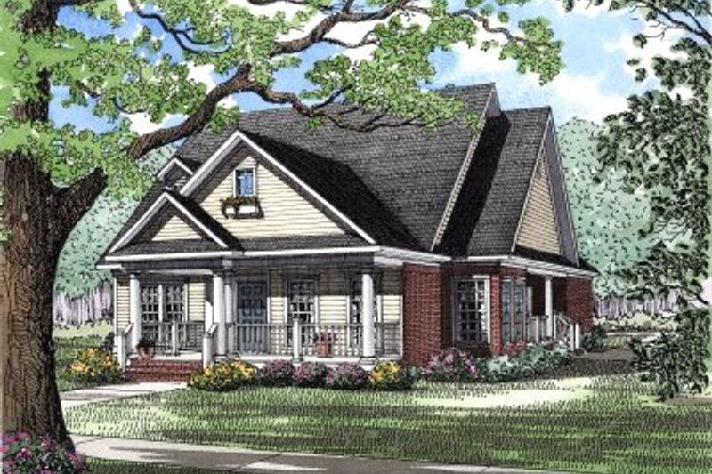 Country Style House Plan - 3 Beds 2 Baths 1848 Sq/Ft Plan #17-1024