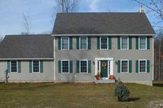 Exterior - Front Elevation for Colonial House Plan #75-159 - 3 bed, 2.5 bath