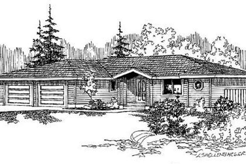 Home Plan - Ranch Exterior - Front Elevation Plan #60-497