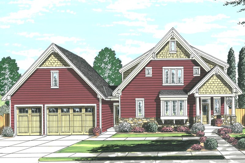 Traditional Style House Plan - 3 Beds 4 Baths 2135 Sq/Ft Plan #46-919