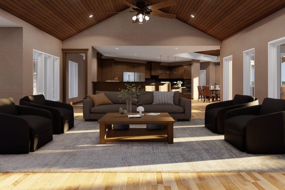 Interior - Family Room 1 for Mediterranean House Plan #923-337 - 3 bed, 2.5 bath