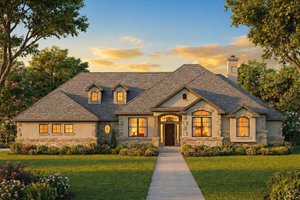 Architectural House Design - Traditional Exterior - Front Elevation Plan #80-122