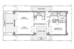 Floor Plan - Main Floor for Mediterranean House Plan #536-6 - 4 bed, 4 bath