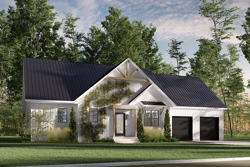 House Design - Exterior - Front Elevation 2 for Cottage House Plan #23-2881 - 2 bed, 2 bath
