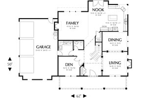 Floor Plan - Main Floor for Country House Plan #48-183 - 4 bed, 2.5 bath