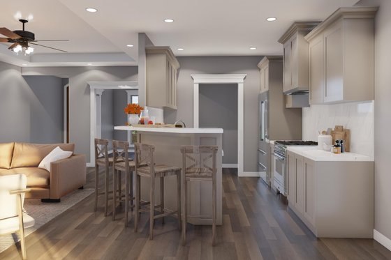 Interior - Kitchen 1 for Traditional House Plan #17-2454 - 3 bed, 2 bath