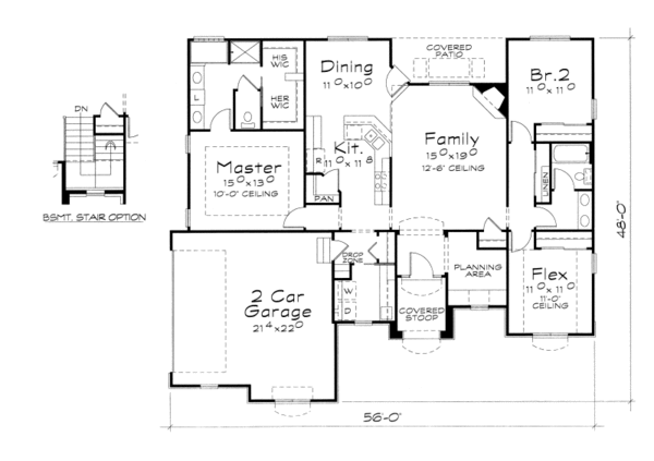Home Plan - Traditional Floor Plan - Main Floor Plan #20-2097