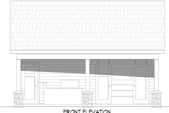 Exterior - Front Elevation 3 for Traditional House Plan #932-589, 0 bath