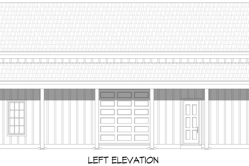 House Plan Design - Exterior - Other Elevation for Country House Plan #932-994, 1 bath