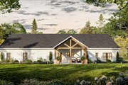 Barndominium Style House Plan - 4 Beds 3.5 Baths 2866 Sq/Ft Plan #1117-26 Exterior 