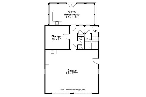 Floor Plan - Main Floor for European House Plan #124-947, 0.5 bath
