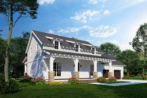 Exterior - Front Elevation 4 for Country House Plan #923-267 - 3 bed, 2.5 bath