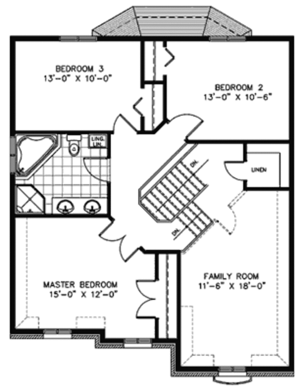 European Floor Plan - Upper Floor Plan #138-287