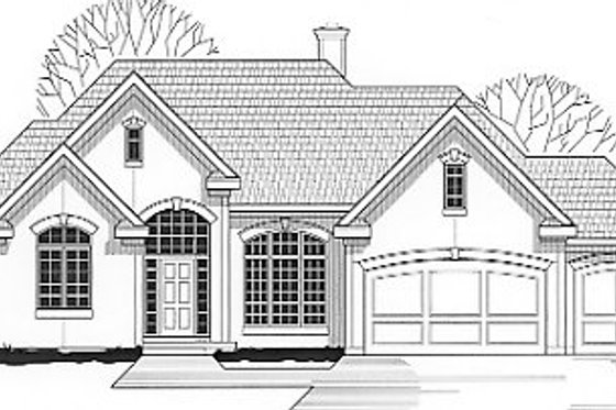 Exterior - Front Elevation for European House Plan #67-363 - 4 bed, 2.5 bath