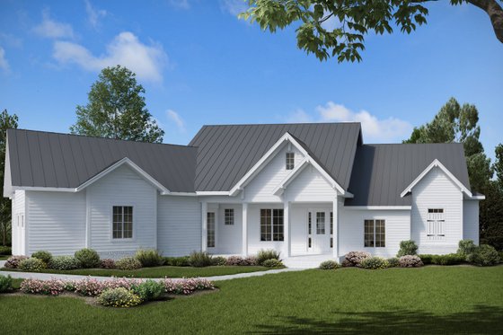 Exterior - Front Elevation 3 for Farmhouse House Plan #54-383 - 3 bed, 2 bath