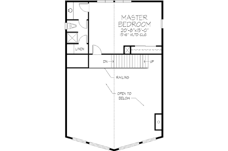 Home Plan - Floor Plan - Upper Floor for Cottage House Plan #320-413 - 3 bed, 2 bath