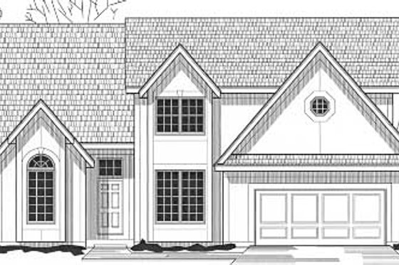 Exterior - Front Elevation for Traditional House Plan #67-530 - 4 bed, 3.5 bath