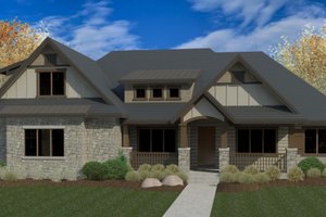 House Blueprint - Craftsman Exterior - Front Elevation Plan #920-103