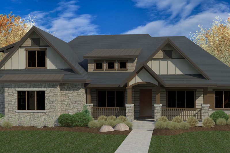 Home Plan - Craftsman Exterior - Front Elevation Plan #920-103