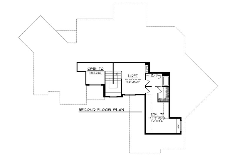 House Design - Floor Plan - Upper Floor for Craftsman House Plan #70-1130 - 4 bed, 3.5 bath