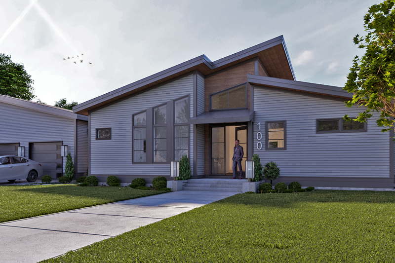 House Blueprint - Modern Exterior - Front Elevation Plan #928-396
