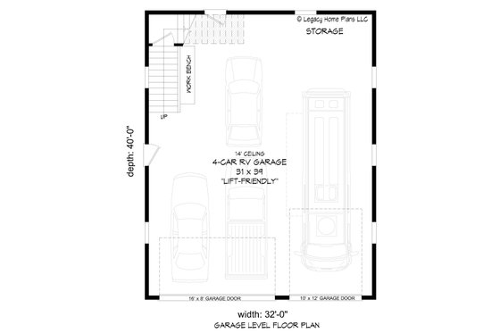 Floor Plan - Main Floor for Contemporary House Plan #932-838, 0 bath