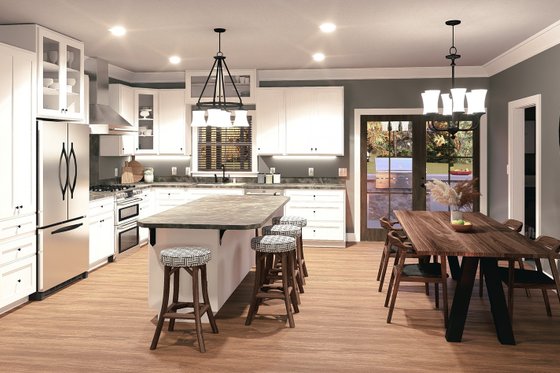 Interior - Kitchen 1 for Farmhouse House Plan #44-278 - 5 bed, 3 bath