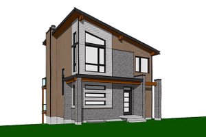 Exterior - Front Elevation for Contemporary House Plan #23-2660 - 2 bed, 1 bath