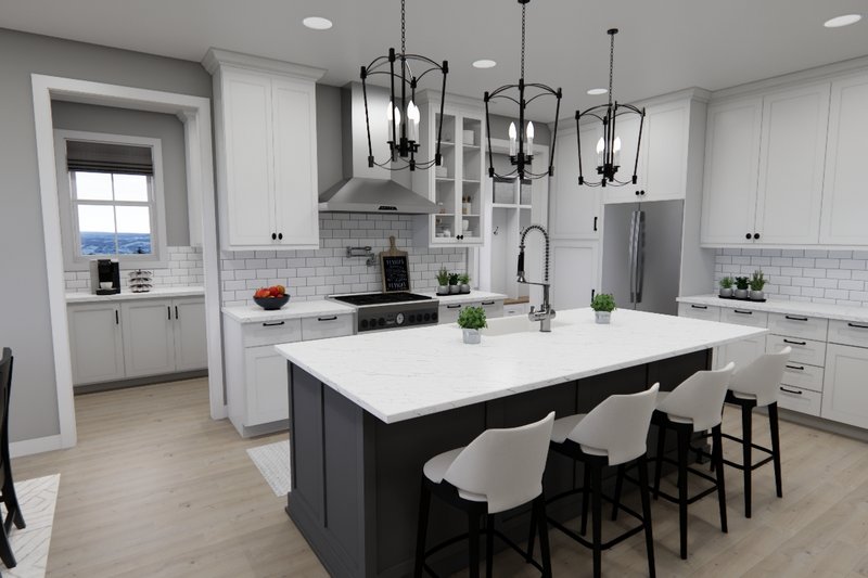 House Blueprint - Interior - Kitchen 1 for Farmhouse House Plan #51-1302 - 3 bed, 3.5 bath