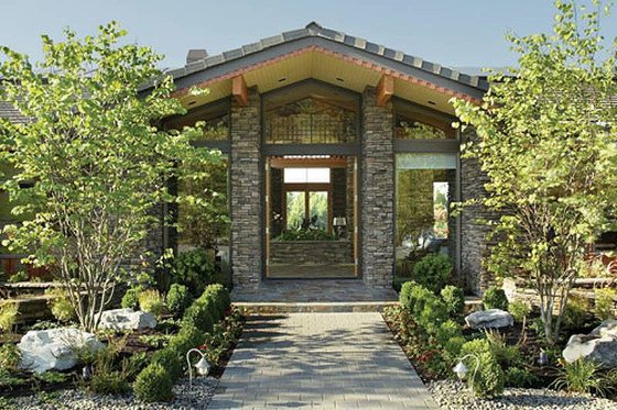 Exterior - Front Elevation 3 for Ranch House Plan #48-433 - 5 bed, 5.5 bath