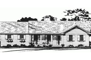 Country Exterior - Front Elevation Plan #10-121