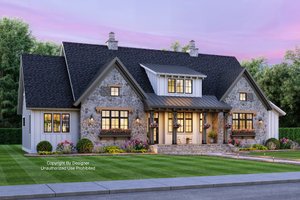 Farmhouse Exterior - Front Elevation Plan #51-1163