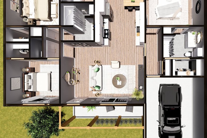 House Blueprint - Interior - Other for Traditional House Plan #44-308 - 6 bed, 4 bath