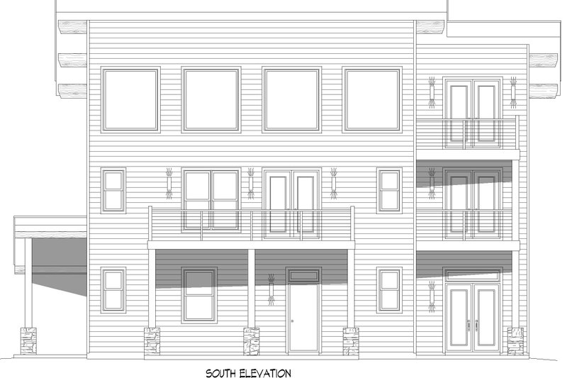 House Design - Exterior - Front Elevation 3 for Contemporary House Plan #932-1226 - 3 bed, 3.5 bath